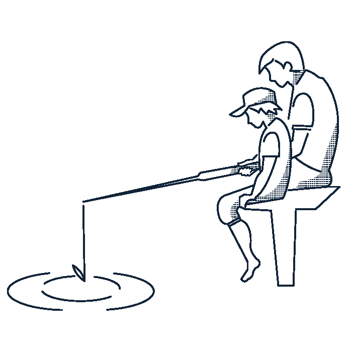 personas pescando